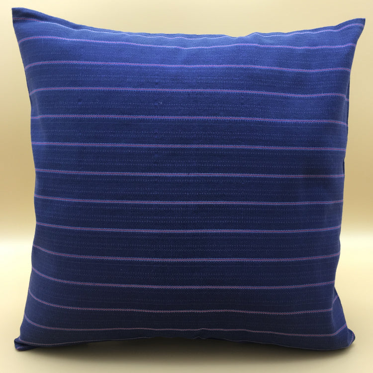 handmade dark blue striped cushion covers