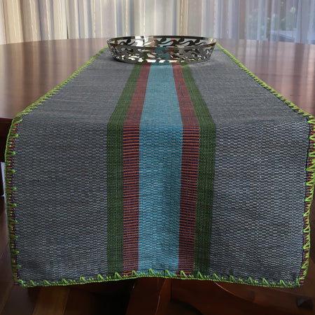 Multicolor Striped Table Runner 