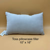 Toss pillow cover 10" x 16"