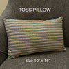 Toss pillow cover 10" x 16"