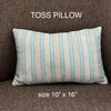 Toss pillow cover 10" x 16"