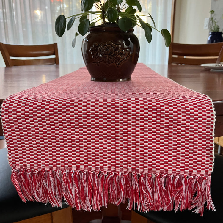 Checkered table runner