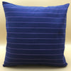 handmade dark blue striped cushion covers