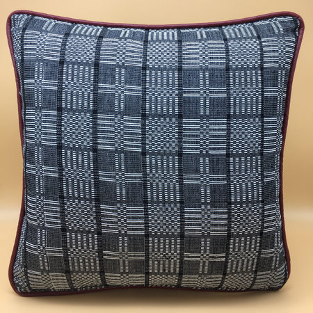Modern Art Cushion Covers With Leather Piping 